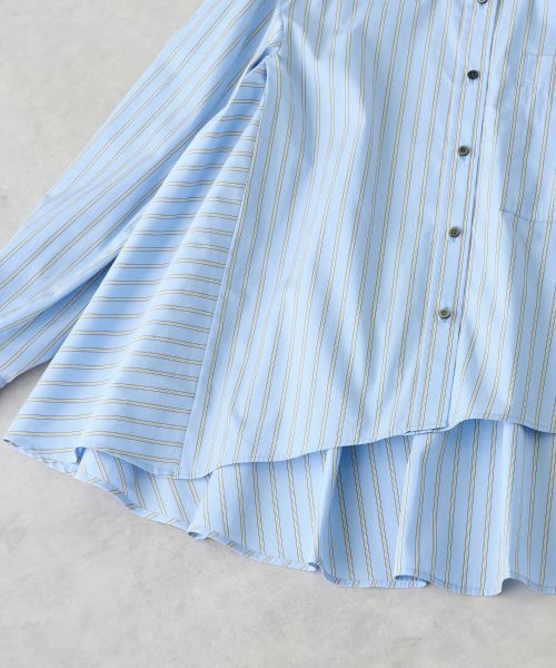 LANVIN en Bleu / ランバン オン ブルー シャツ・ブラウス | THOMAS MASONフレアシャツ | 詳細17