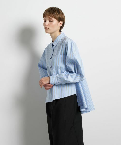 LANVIN en Bleu / ランバン オン ブルー シャツ・ブラウス | THOMAS MASONフレアシャツ | 詳細5
