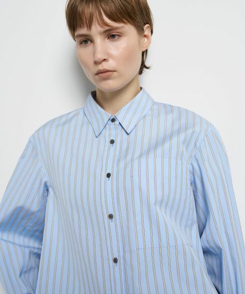 LANVIN en Bleu / ランバン オン ブルー シャツ・ブラウス | THOMAS MASONフレアシャツ | 詳細8