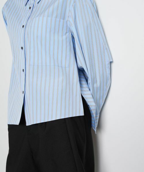 LANVIN en Bleu / ランバン オン ブルー シャツ・ブラウス | THOMAS MASONフレアシャツ | 詳細9