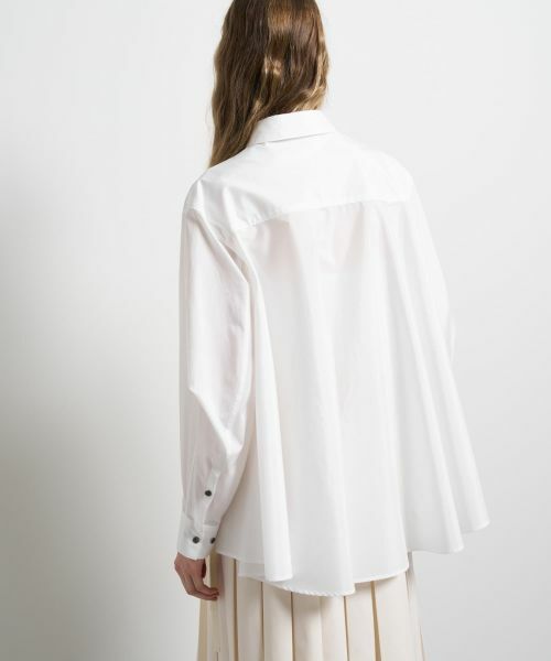 LANVIN en Bleu / ランバン オン ブルー シャツ・ブラウス | シルキータイプライターフレアシャツ | 詳細13