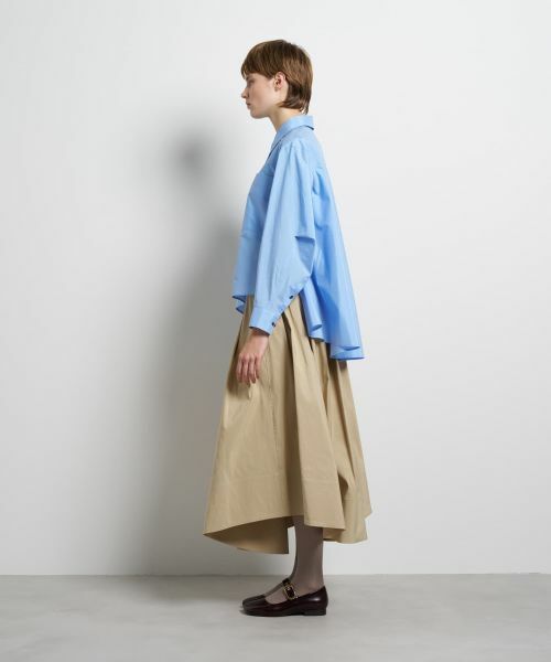 LANVIN en Bleu / ランバン オン ブルー シャツ・ブラウス | シルキータイプライターフレアシャツ | 詳細2