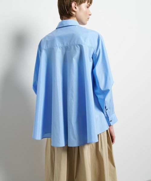LANVIN en Bleu / ランバン オン ブルー シャツ・ブラウス | シルキータイプライターフレアシャツ | 詳細6