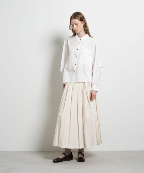 LANVIN en Bleu / ランバン オン ブルー シャツ・ブラウス | シルキータイプライターフレアシャツ | 詳細8