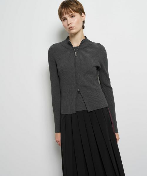 LANVIN en Bleu / ランバン オン ブルー カーディガン・ボレロ | ラメジップアップリブニット | 詳細12