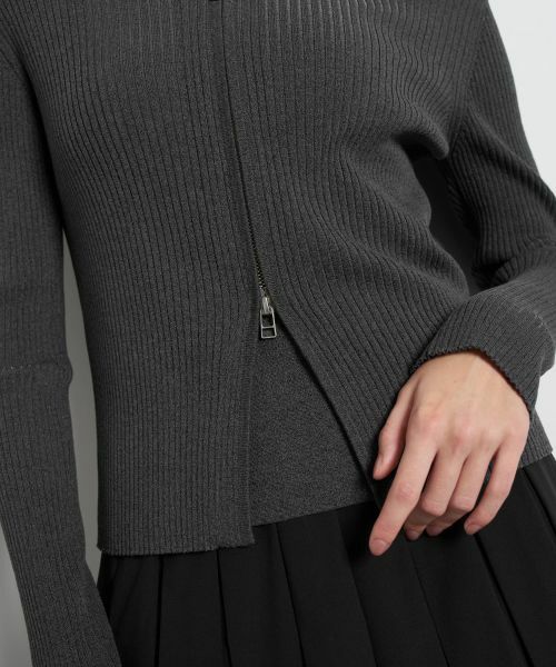 LANVIN en Bleu / ランバン オン ブルー カーディガン・ボレロ | ラメジップアップリブニット | 詳細16
