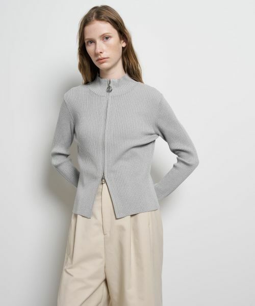 LANVIN en Bleu / ランバン オン ブルー カーディガン・ボレロ | ラメジップアップリブニット | 詳細4