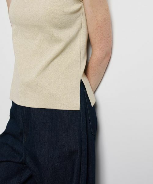 LANVIN en Bleu / ランバン オン ブルー ニット・セーター | ラメノースリーブニット | 詳細8