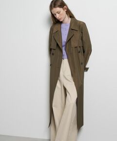 LANVIN en Bleu / ランバン オン ブルー その他アウター | シルクシャンブレータフタトレンチコート