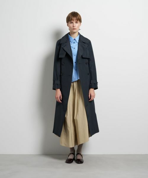 LANVIN en Bleu / ランバン オン ブルー その他アウター | シルクシャンブレータフタトレンチコート | 詳細1