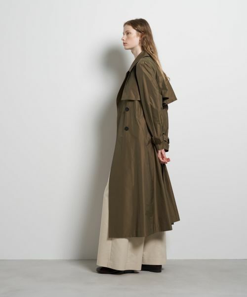 LANVIN en Bleu / ランバン オン ブルー その他アウター | シルクシャンブレータフタトレンチコート | 詳細10