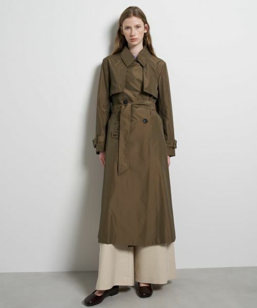 LANVIN en Bleu / ランバン オン ブルー その他アウター | シルクシャンブレータフタトレンチコート | 詳細13