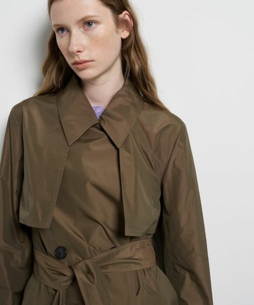 LANVIN en Bleu / ランバン オン ブルー その他アウター | シルクシャンブレータフタトレンチコート | 詳細16