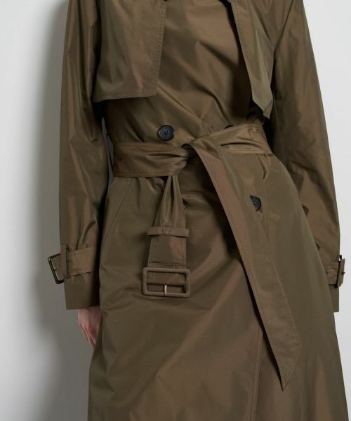 LANVIN en Bleu / ランバン オン ブルー その他アウター | シルクシャンブレータフタトレンチコート | 詳細17