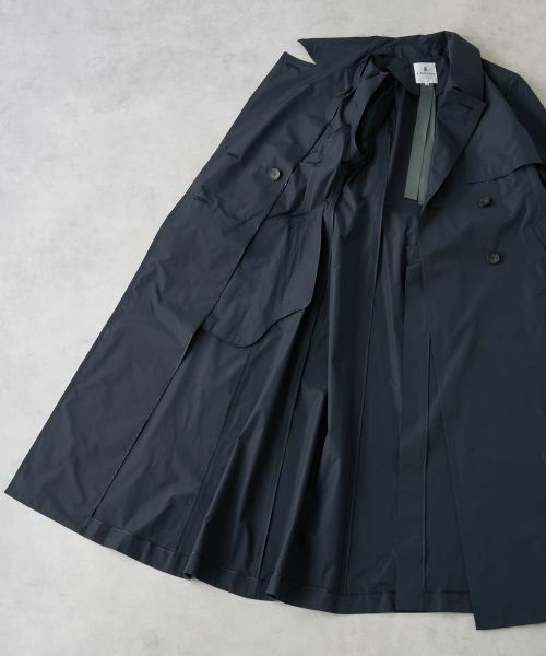 LANVIN en Bleu / ランバン オン ブルー その他アウター | シルクシャンブレータフタトレンチコート | 詳細19