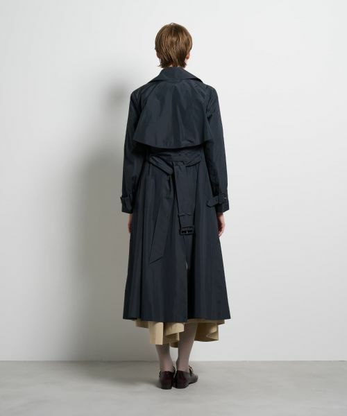 LANVIN en Bleu / ランバン オン ブルー その他アウター | シルクシャンブレータフタトレンチコート | 詳細3