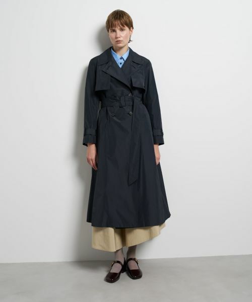 LANVIN en Bleu / ランバン オン ブルー その他アウター | シルクシャンブレータフタトレンチコート | 詳細4