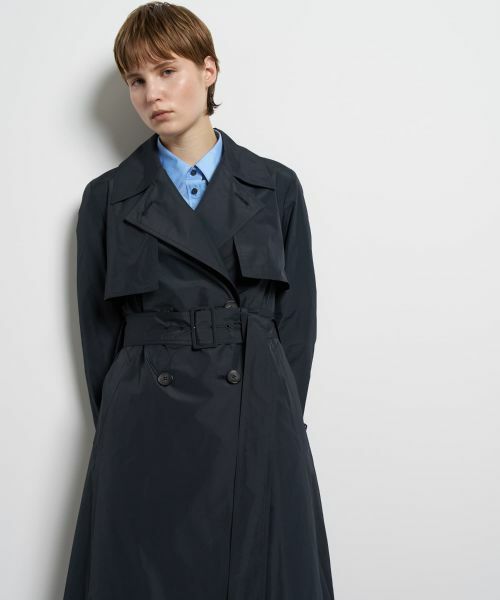 LANVIN en Bleu / ランバン オン ブルー その他アウター | シルクシャンブレータフタトレンチコート | 詳細5