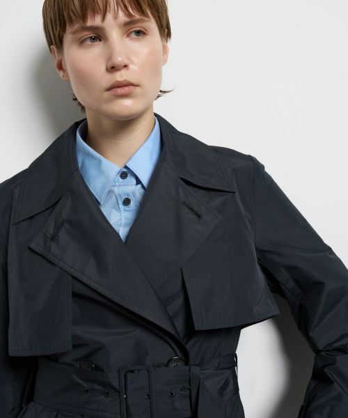 LANVIN en Bleu / ランバン オン ブルー その他アウター | シルクシャンブレータフタトレンチコート | 詳細6