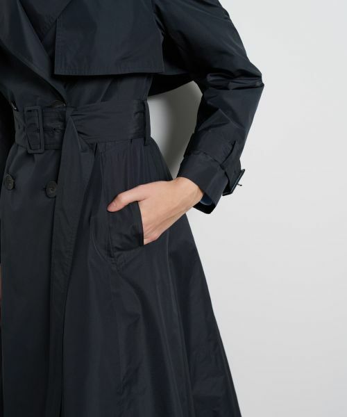 LANVIN en Bleu / ランバン オン ブルー その他アウター | シルクシャンブレータフタトレンチコート | 詳細7