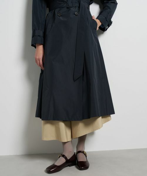LANVIN en Bleu / ランバン オン ブルー その他アウター | シルクシャンブレータフタトレンチコート | 詳細8