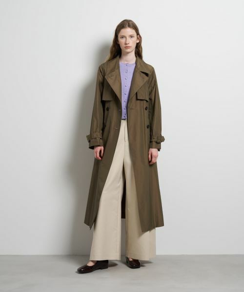 LANVIN en Bleu / ランバン オン ブルー その他アウター | シルクシャンブレータフタトレンチコート | 詳細9