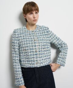 LANVIN en Bleu / ランバン オン ブルー テーラードジャケット | リボンヤーンツイードジャケット