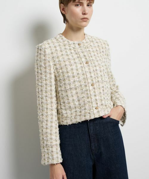 LANVIN en Bleu / ランバン オン ブルー テーラードジャケット | リボンヤーンツイードジャケット | 詳細12