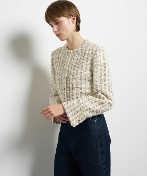 LANVIN en Bleu / ランバン オン ブルー テーラードジャケット | リボンヤーンツイードジャケット | 詳細13