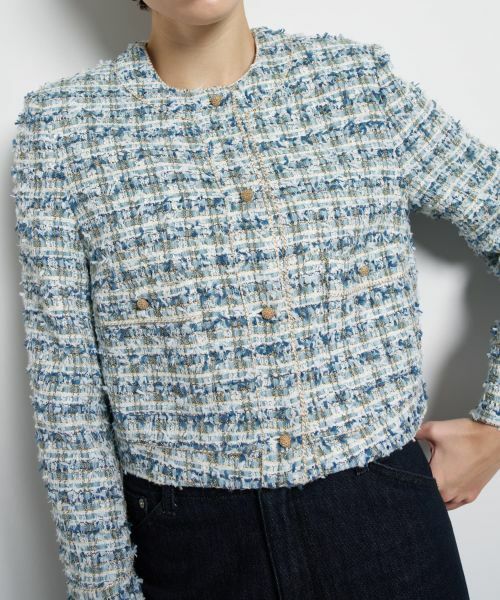 LANVIN en Bleu / ランバン オン ブルー テーラードジャケット | リボンヤーンツイードジャケット | 詳細8