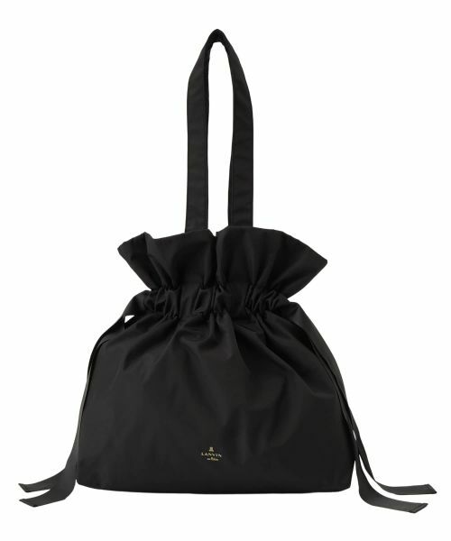 LANVIN en Bleu / ランバン オン ブルー その他小物 | グログランギャザートートバッグ（ブラック）