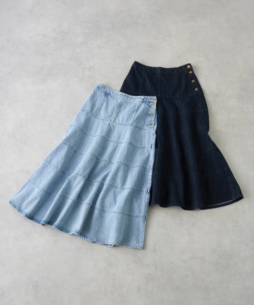 LANVIN en Bleu / ランバン オン ブルー ロング・マキシ丈スカート | Lee×LANVIN en Bleuデニムフレアスカート | 詳細24