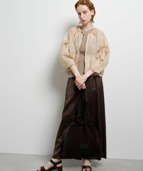 LANVIN en Bleu / ランバン オン ブルー その他小物 | ラメグログランギャザーバッグ | 詳細9