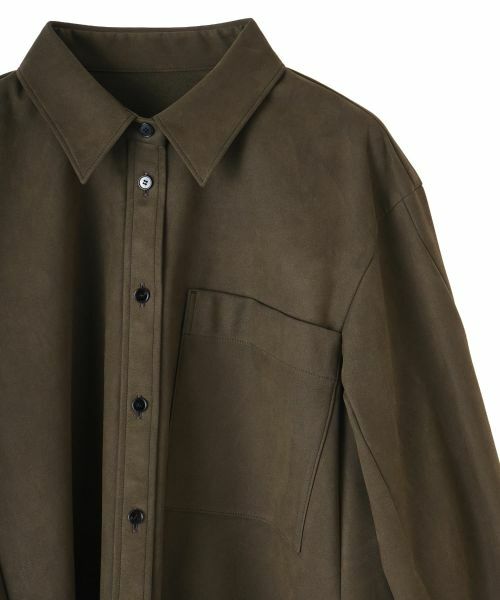 LANVIN en Bleu / ランバン オン ブルー シャツ・ブラウス | フェイクスウェードフレアシャツ | 詳細12