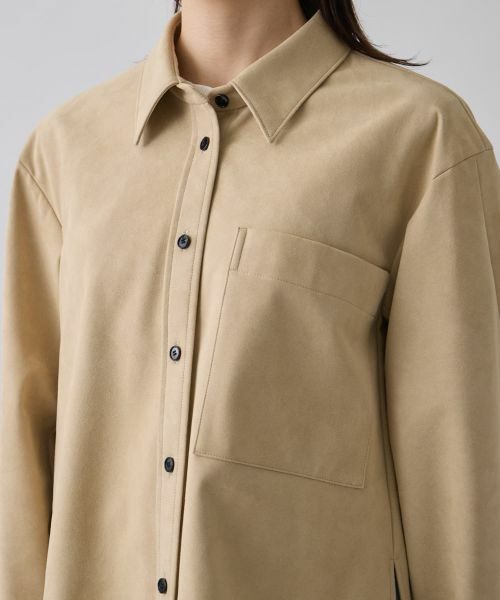 LANVIN en Bleu / ランバン オン ブルー シャツ・ブラウス | フェイクスウェードフレアシャツ | 詳細4