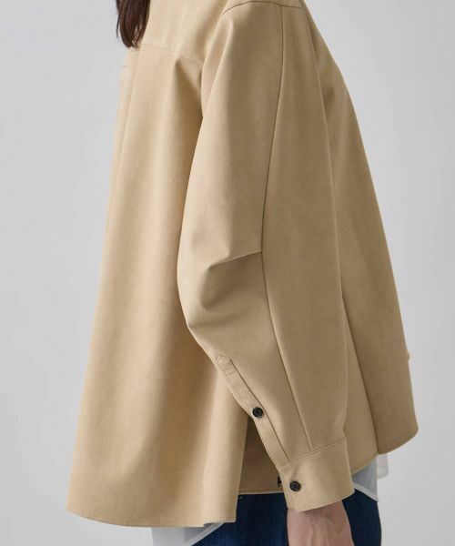 LANVIN en Bleu / ランバン オン ブルー シャツ・ブラウス | フェイクスウェードフレアシャツ | 詳細5