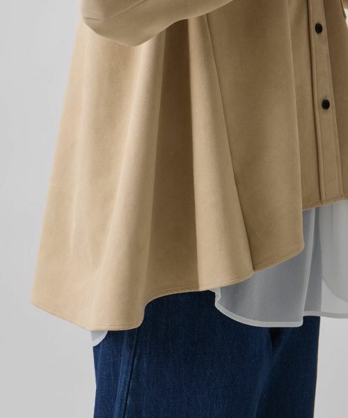 LANVIN en Bleu / ランバン オン ブルー シャツ・ブラウス | フェイクスウェードフレアシャツ | 詳細7