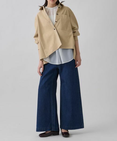 LANVIN en Bleu / ランバン オン ブルー シャツ・ブラウス | フェイクスウェードフレアシャツ | 詳細9