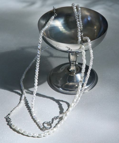 LANVIN en Bleu / ランバン オン ブルー その他小物 | マルチwayパールネックレス（オフホワイト）