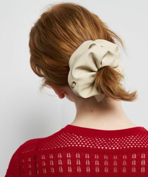 LANVIN en Bleu / ランバン オン ブルー その他小物 | フェイクレザーボリュームシュシュ | 詳細4