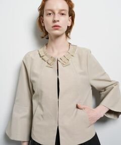 LANVIN en Bleu / ランバン オン ブルー テーラードジャケット | グログランノーカラージャケット