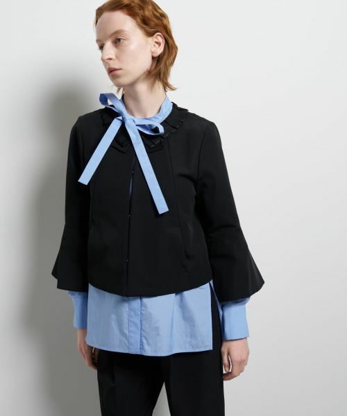 LANVIN en Bleu / ランバン オン ブルー テーラードジャケット | グログランノーカラージャケット | 詳細13