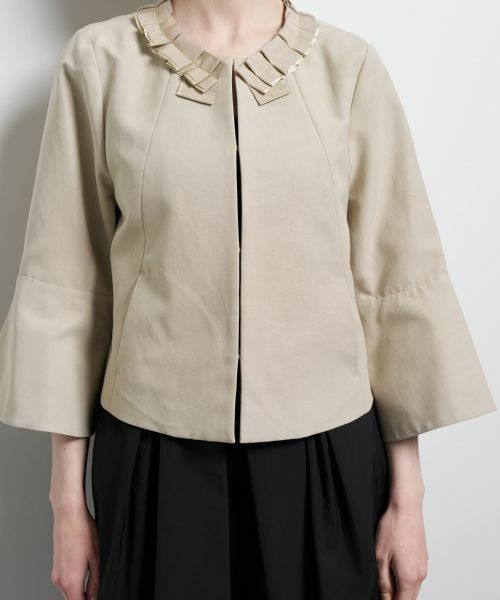 LANVIN en Bleu / ランバン オン ブルー テーラードジャケット | グログランノーカラージャケット | 詳細7