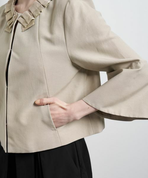 LANVIN en Bleu / ランバン オン ブルー テーラードジャケット | グログランノーカラージャケット | 詳細8