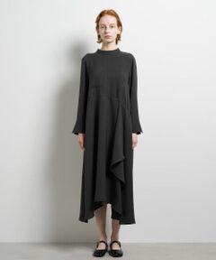 LANVIN en Bleu / ランバン オン ブルー シャツ・ブラウス | シルキーツイルドレープシャツワンピース