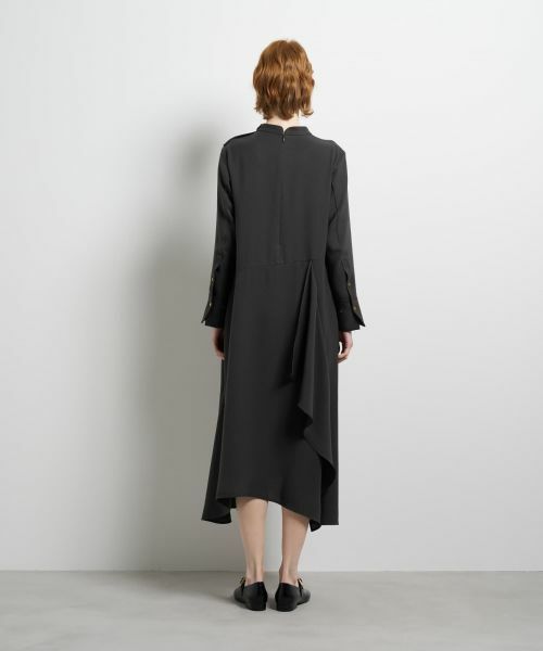 LANVIN en Bleu / ランバン オン ブルー シャツ・ブラウス | シルキーツイルドレープシャツワンピース | 詳細13