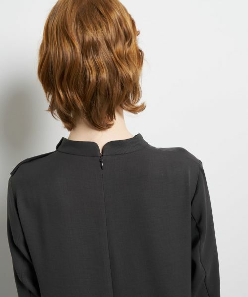 LANVIN en Bleu / ランバン オン ブルー シャツ・ブラウス | シルキーツイルドレープシャツワンピース | 詳細16