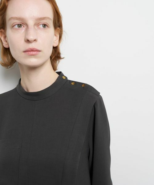 LANVIN en Bleu / ランバン オン ブルー シャツ・ブラウス | シルキーツイルドレープシャツワンピース | 詳細19