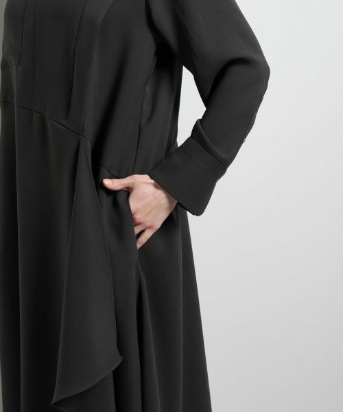 LANVIN en Bleu / ランバン オン ブルー シャツ・ブラウス | シルキーツイルドレープシャツワンピース | 詳細20