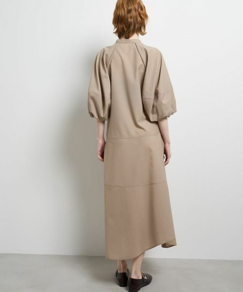 LANVIN en Bleu / ランバン オン ブルー ドレス | サマーウールバルーンスリーブワンピース | 詳細12